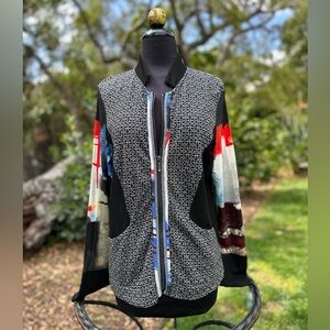 Aventures des Toiles full zip lightweight woven jacket - size 42